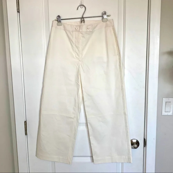 NEW Theory Tinley Twill Cropped Wide Leg Pants - Picture 2 of 16